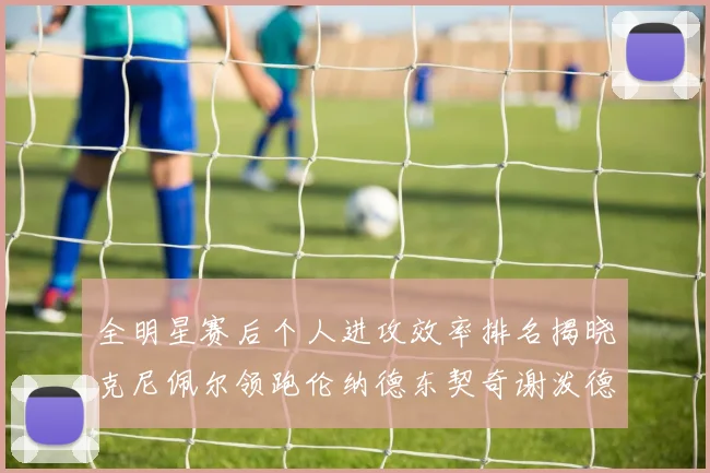 全明星赛后个人进攻效率排名揭晓克尼佩尔领跑伦纳德东契奇谢泼德紧随其后